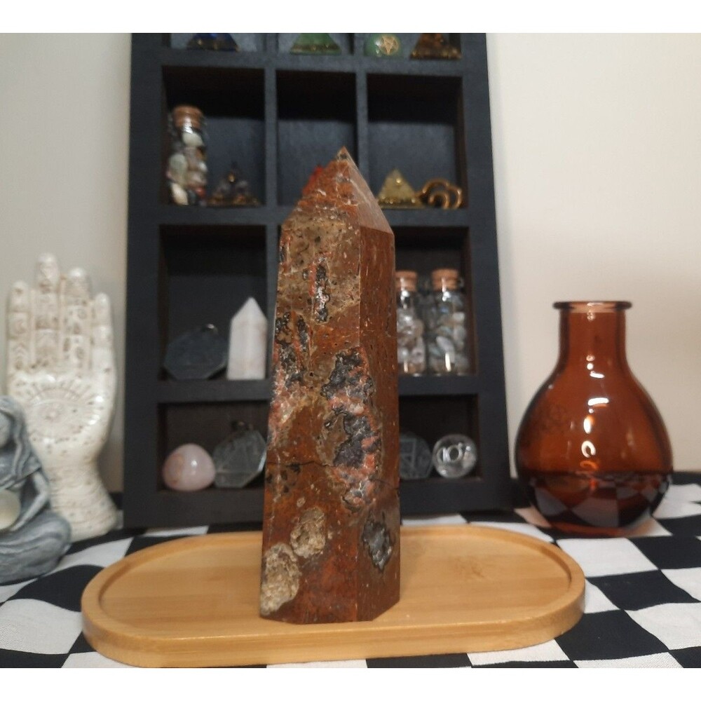 Rare Large 1. 12 lb UV Reactive Red Fox Botryoidal Agate Crystal Tower